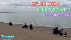 КРЫМ 2026 | ПРОГУЛКА ПО ФЕОДОСИИ | ОРДЖОНИКИДЗЕ | 31 марта ❤️🌊⛰️☀️🏖️🐬🏄♂️