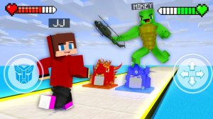 Джей Джей против Гиганта Майки, Огонь против воды, Шлем Оптимуса Прайма. Майнкрафт Мультик