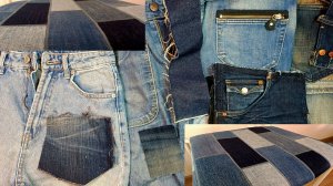 Не зря собирали старые джинсы! Все секреты техники в одном видео. Мастер класс.