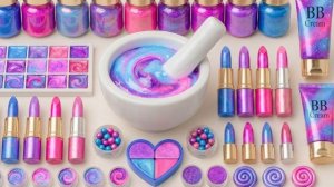 🍿 ASMR МАКИЯЖ СЛАЙМ 🌸✨ РАДУЖНЫЙ МИКС МАКИЯЖА В ПРОЗРАЧНОМ СЛАЙМЕ — РЕЛАКС И УСПОКОЕНИЕ