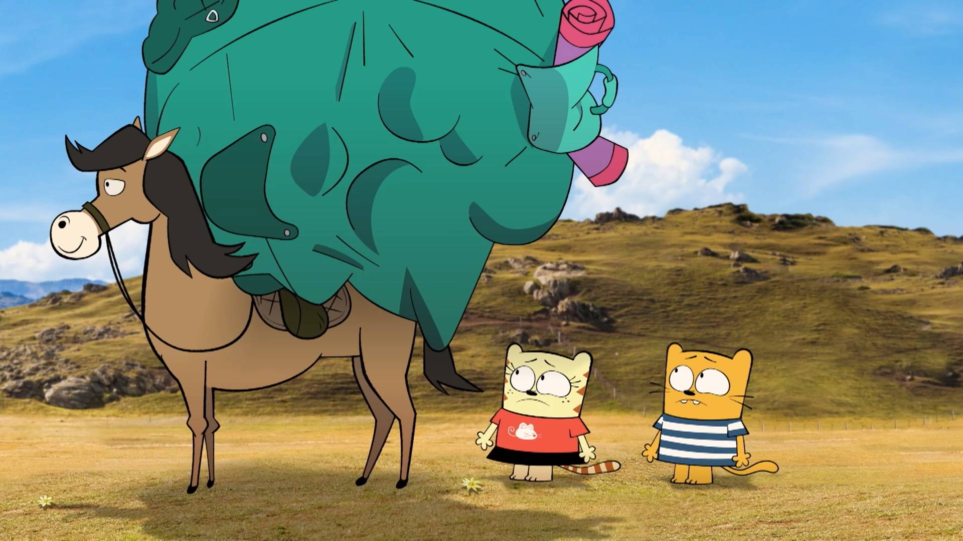 Олли и Мун,  62 серия. Олли, рюкзак и Монголия