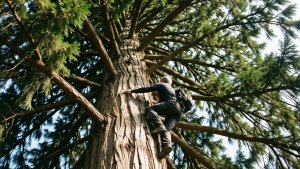 Охота и Рыбалка в Тайге 2026 Лезет на Кедр за Кедровой шишкой в 75 лет 3 Кедр Евгений Федорович