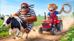 Мультики, обезьянки украли корову. Видео про обезьянку. Мультик для детей