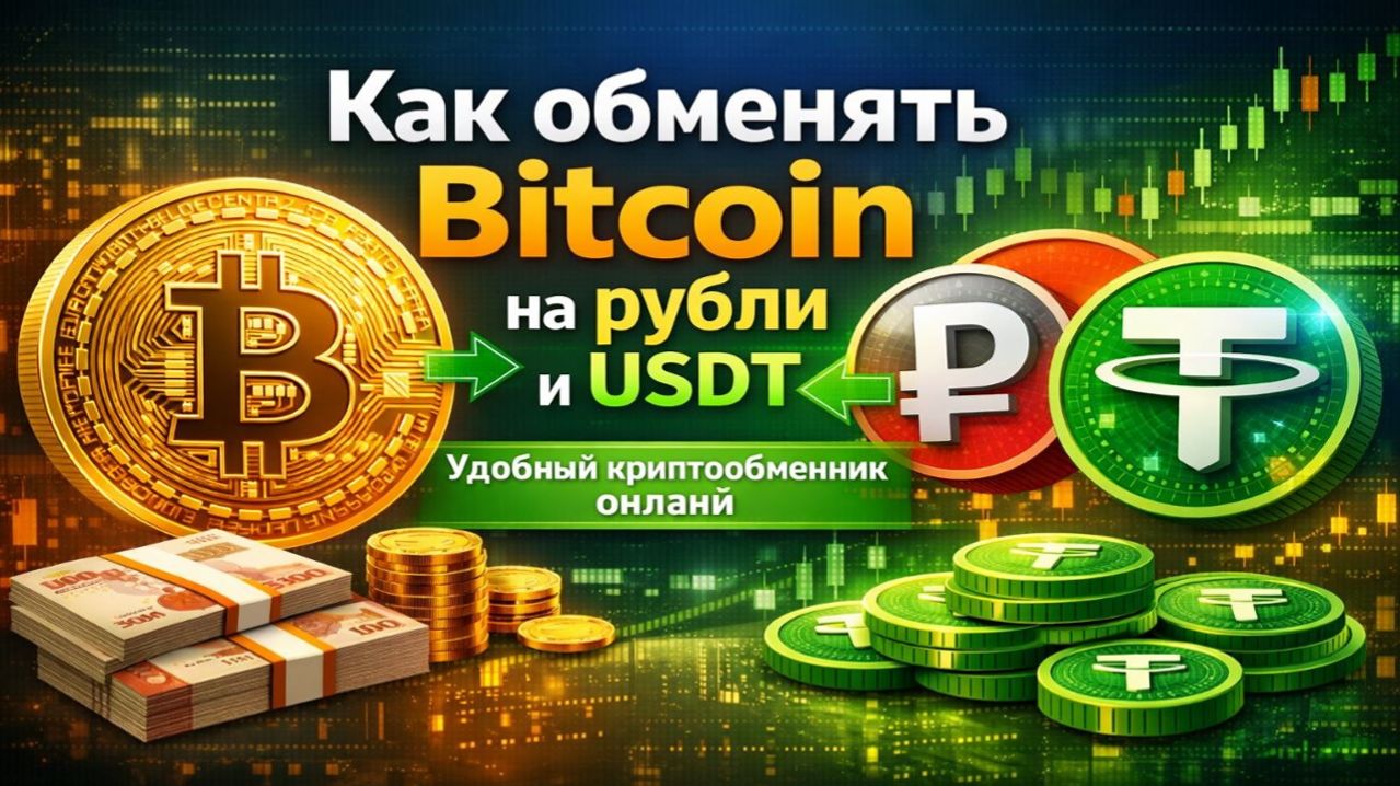 Как обменять Bitcoin на рубли и USDT — удобный криптообменник онлайн