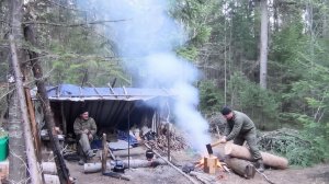 Охота и Рыбалка в Тайге 2026 ШАЛАШ Костер НОДЬЯ Ловля ХАРИУСА и ЩУКИ 10 дней Сплав по реке