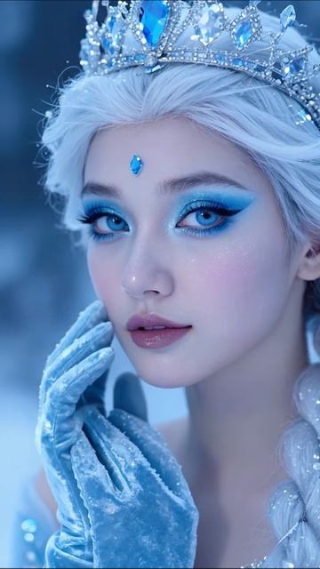 Загадочная ледяная королева: красота и стиль #королева #макияж #лед