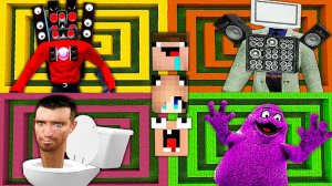 Выбери ПРАВИЛЬНЫЙ ЛАБИРИНТ ГРИМАС ШЕЙК ИЛИ СКИБИДИ ТУАЛЕТ ИЛИ СПИКЕРМЕН В МАЙНКРАФТ