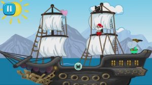 Хипо  бегемотик и пиратский корабль. Для детей.1