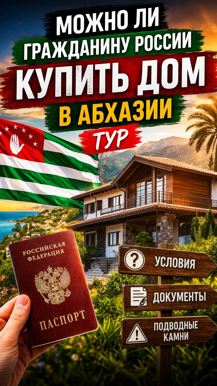Можно ли гражданину России купить дом в Абхазии ТУР.