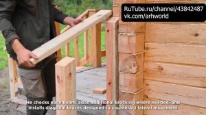 Мужчина строит ГОДОВОЙ бревенчатый дом в лесу ОТ НАЧАЛА до КОНЦА 🏡✨