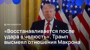 «Восстанавливается после удара в челюсть». Трамп высмеял отношения Макрона