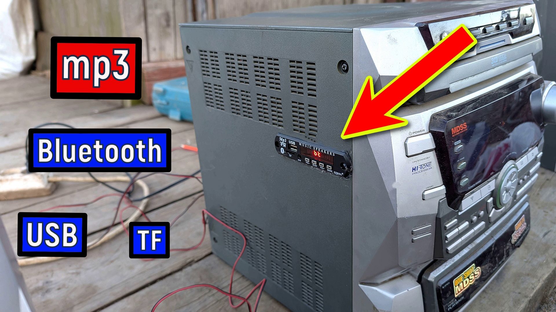 АПГРЕЙД  МУЗЫКАЛЬНОГО ЦЕНТРА  /  Установка Мp3  декодера   USB  Bluetooth  TF