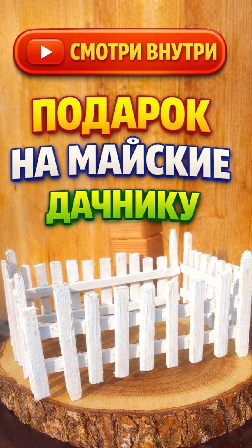 Подари 6 соток дорогому человеку #handmade #спилы #своими руками #подарок #diy #юмор #издерева #6