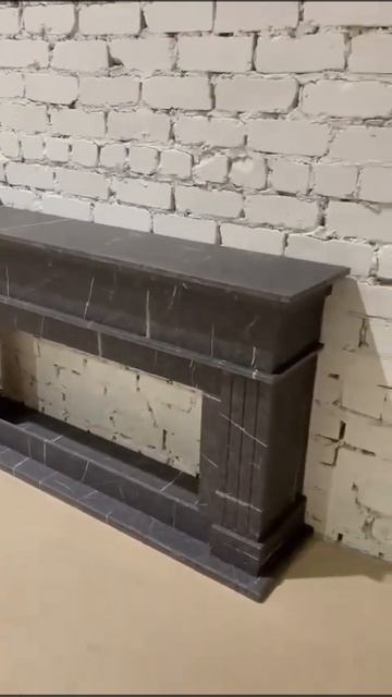 Линейный портал для электрокамина Бруно под мрамор #камины #электрокамин #электрическийкамин