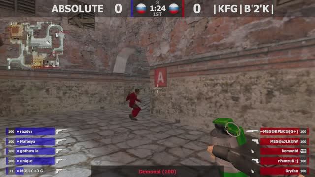 ABSOLUTE -vs- |KFG|B'2'K| | 1 карта | Шоу-Матч | @kn1feTV