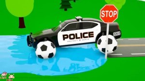 Учим цвета для детей с помощью сборки тракторной шины Учим цвета с помощью моста из цистерны с водой