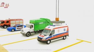 Учим цвета с помощью шин от трактора и полицейской машины - Учим цвета с помощью колес от грузовика