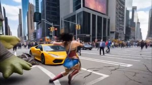 Джабба Хатт сражается с Чудо женщиной. Видео от ИИ.