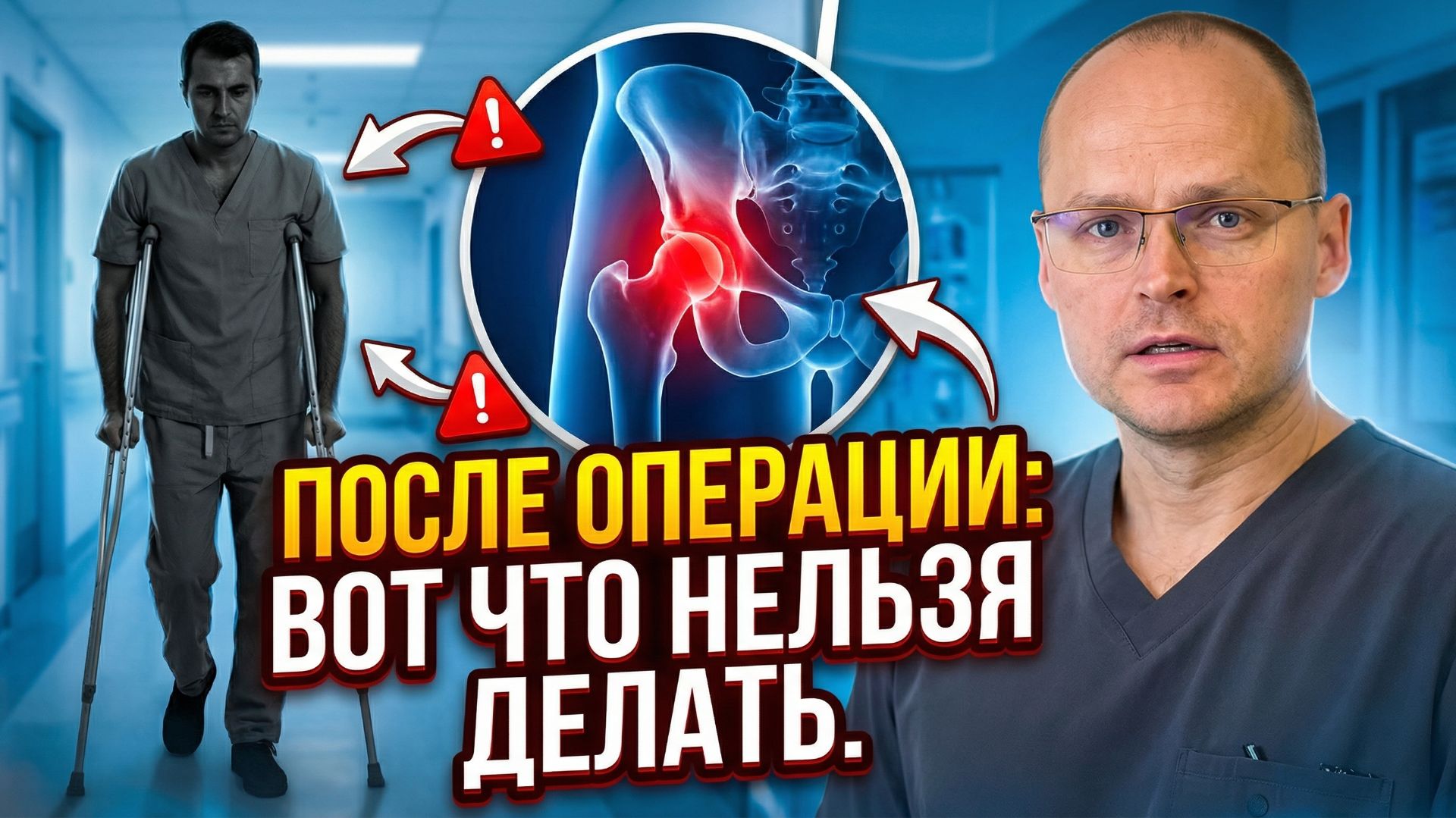Эти ошибки после операции разрушают сустав заново (их делают все) / Замена тазобедренного сустава