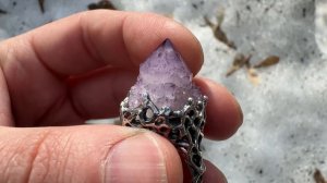 Кольцо с кактусовым аметистом