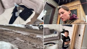 Купила одежду сыну и сама его подстригла/  выровняла дорогу лопатой/ про кошку