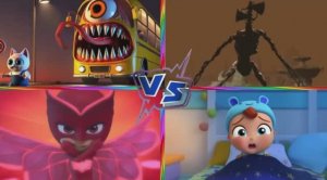 Битва Великанов: Монстр-Автобус, Сиреноголовый, Герои в Масках и Маленький Ангел в Тайлс Хоп