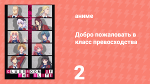 Добро пожаловать в класс превосходства 1 сезон 2 серия (аниме-сериал, 2017)