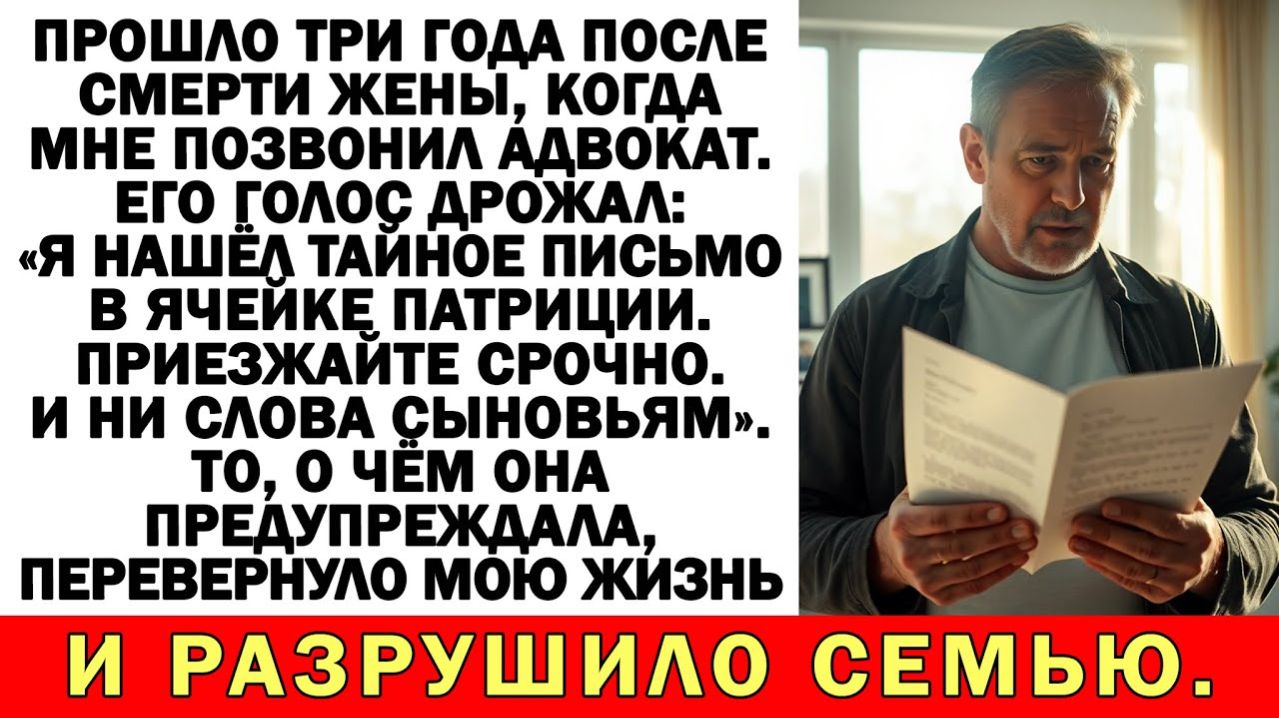Истории из жизни | Покойная жена оставила письмо: Не верь сыновьям |Аудио рассказы|Жизненные истории