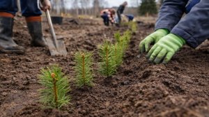 Сотрудники Исполкома СНГ и МТРК «Мир» высадили деревья под Минском