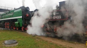 Работа паровоза 9П в депо Москвы 22.10.2025