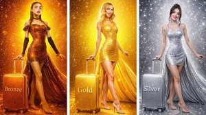 Тим Тин -  Золотая vs Серебряная vs Бронзовая Девушка! Металлы Подружились с Девушками Камнями