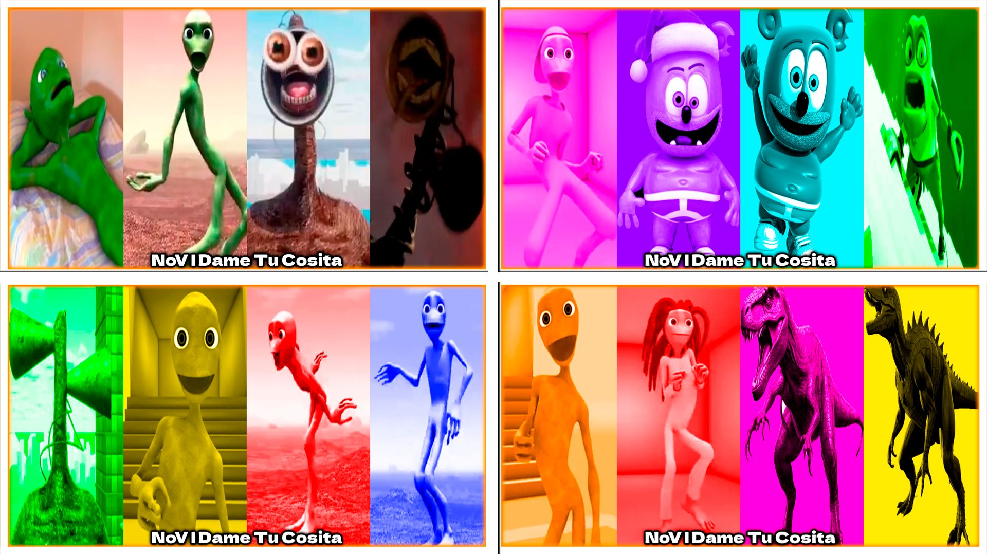 Зелёный Человек Танцует Dame Tu Cosita Music Video Megamix #109-112 в Tiles Hop - NoV