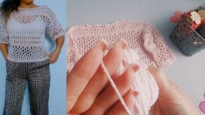 👍 Отличная пряжа Джемпер Двойной сеткой