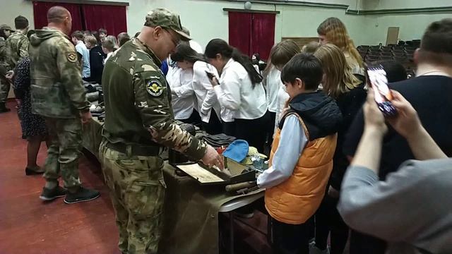 Урок мужества для школьников в посёлке Елгозино