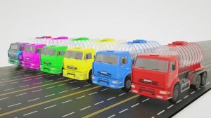 изучение цветов для детей с помощью автоцистерны с водой - учим цвета с помощью мини-шариков