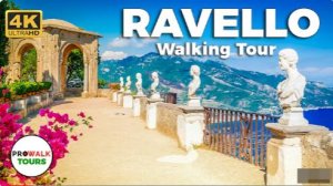 🚶 SmartTV 4К ➤ 🌺 Равелло, Италия! 🌺 Пешеходная экскурсия по побережью Амальфи! 🌺