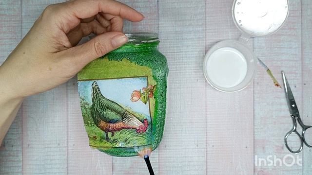 Декупаж баночки для пасхальных сладостей, часть 1