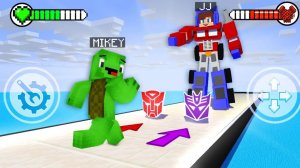 Джей Джей Оптимус Прайм против Майки Трансформера. Майнкрафт Мультик