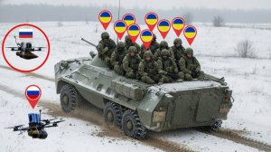 Российский рой FPV-дронов наблюдает за украинскими войсками на открытой местности