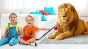 Дикие животные в моём доме! Изучаем названия животных и интересные факты