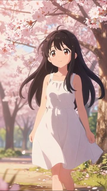 Весеннее вдохновение: прогулка под сакурой #аниме #сакура #весна