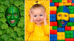 Мультики для детей. Играем в прядки всей семьёй в большом доме, детское видео