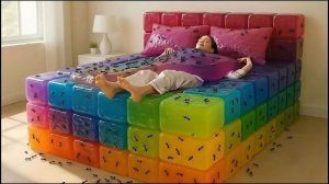 Какую «сумасшедшую» кровать вы бы выбрали? 🛏️🌈 | 🛏3 минуты идеального глубокого сна