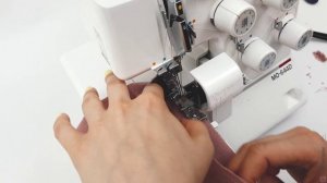 Как закончить строчку по кругу на оверлоке