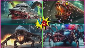 МАШИНКИ МУЛЬТИК: Полиция Монстр против Зараженной Скай и Поезда Пожирателя 🚑 БИТВА ГИГАНТОВ