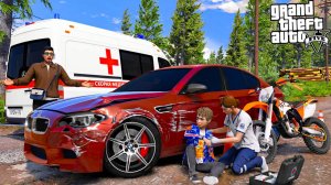 ОТЕЦ И СЫН В GTA 5 - СЫН ПОПАЛ В АВАРИЮ НА ПИТБАЙКЕ! ГАВРИК В БОЛЬНИЦЕ В ТЯЖЕЛОМ СОСТОЯНИИ! 🌊ВОТЕР
