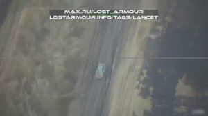 Ланцет атакует пикап ВСУ в движении