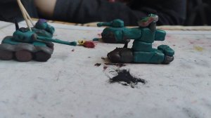 2 серия танков из пластилина