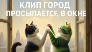Клип Город просыпается, солнце в окне создал котик микс