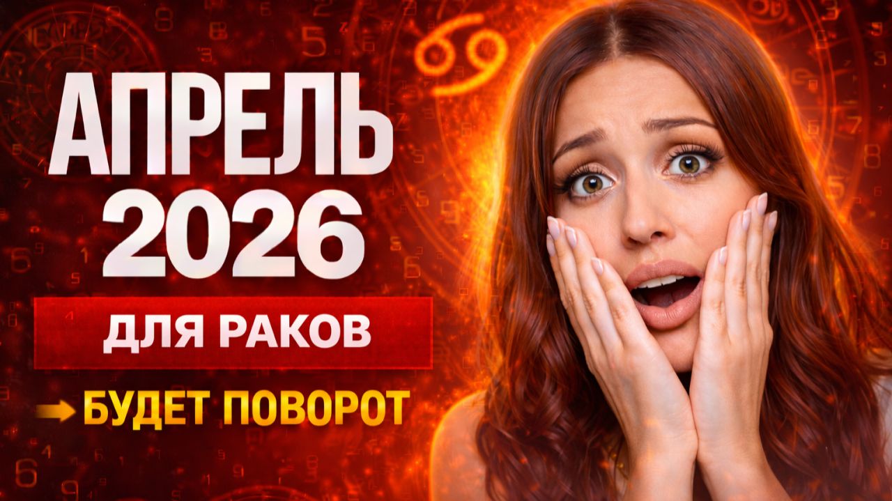 ЧТО ЖДЕТ РАКОВ В АПРЕЛЕ 2026?